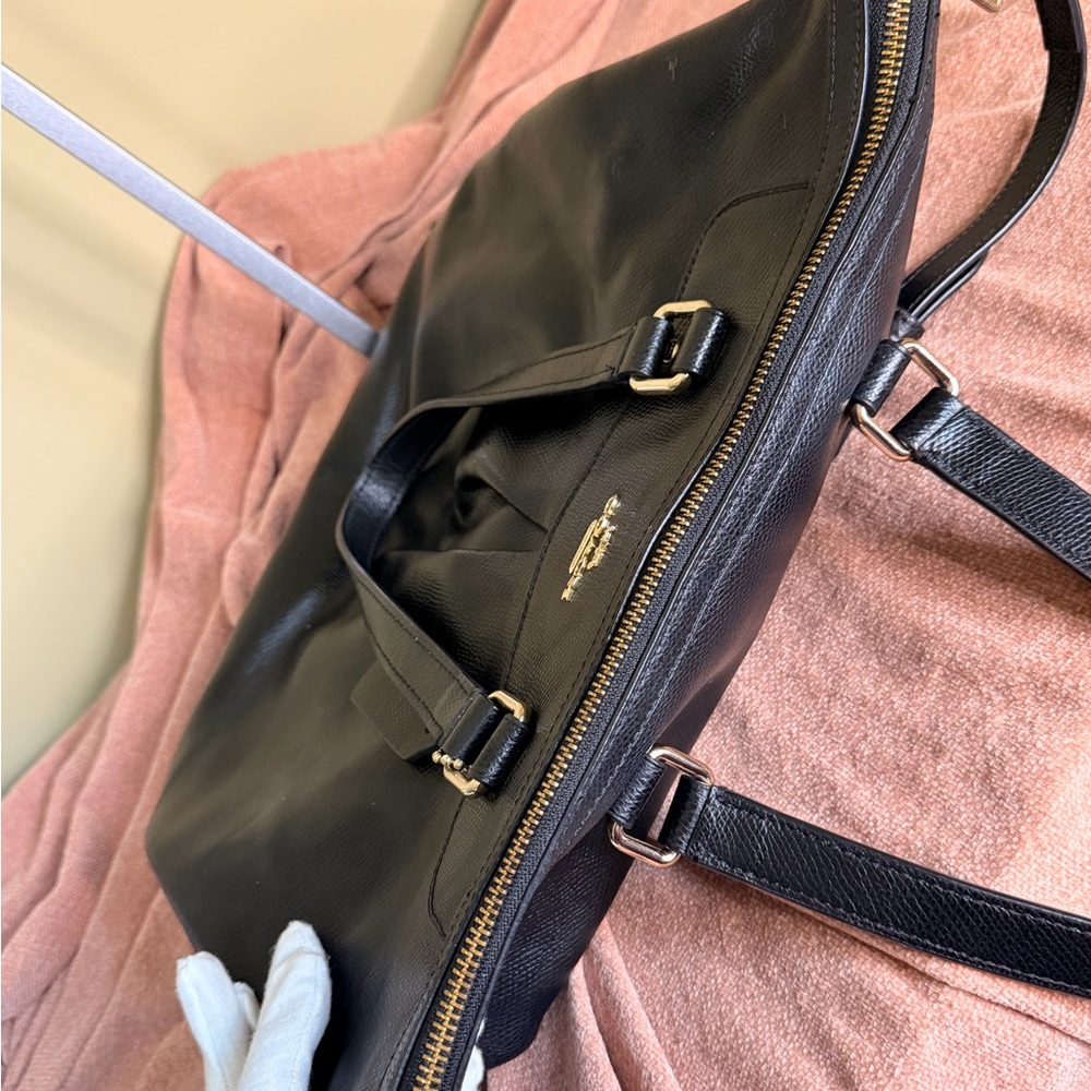 Coach Crossgrain Leather Pleated Large Tote Shoulder and Crossbody Bag - Picture 7 of 16